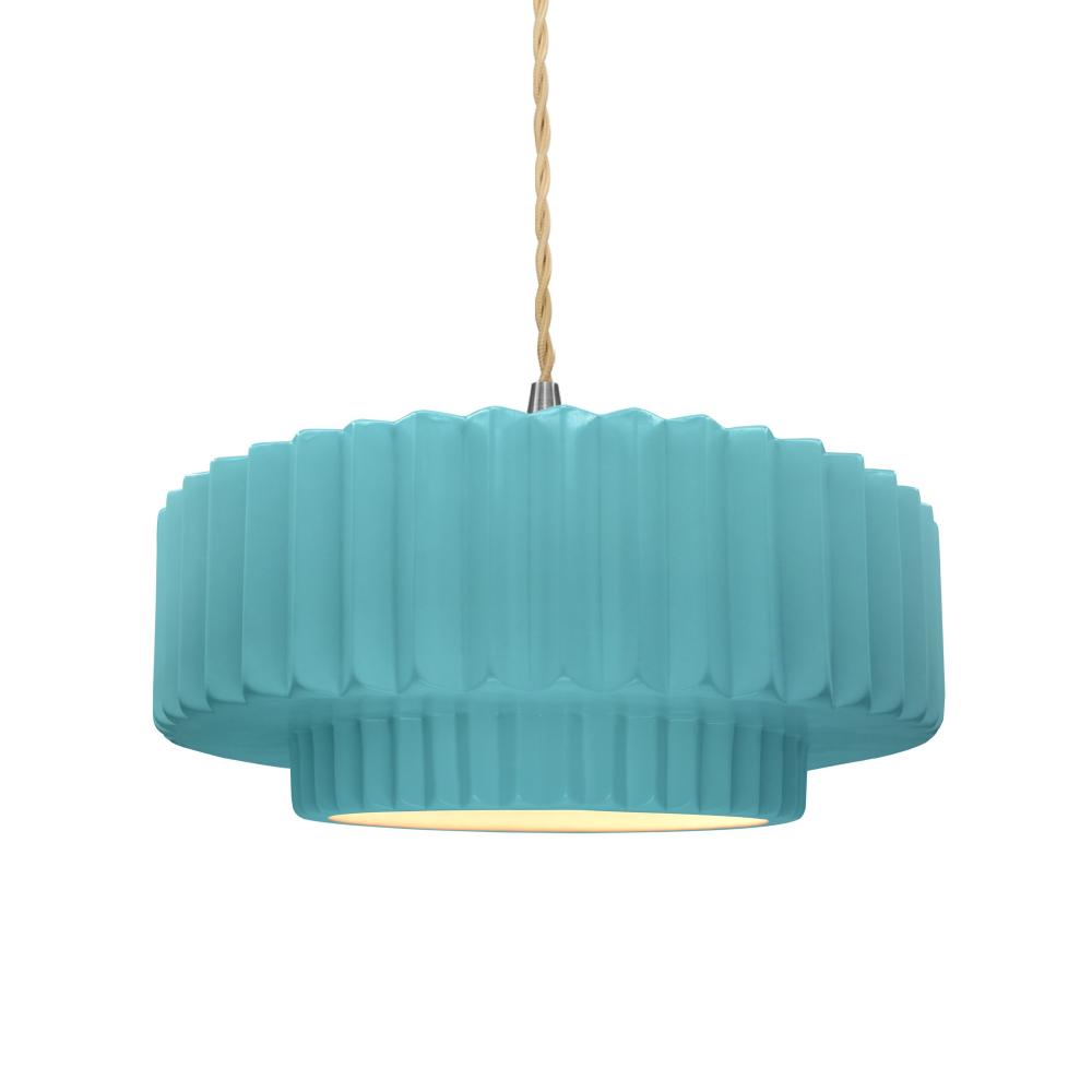 Medium Tier Pleated 1-Light Pendant