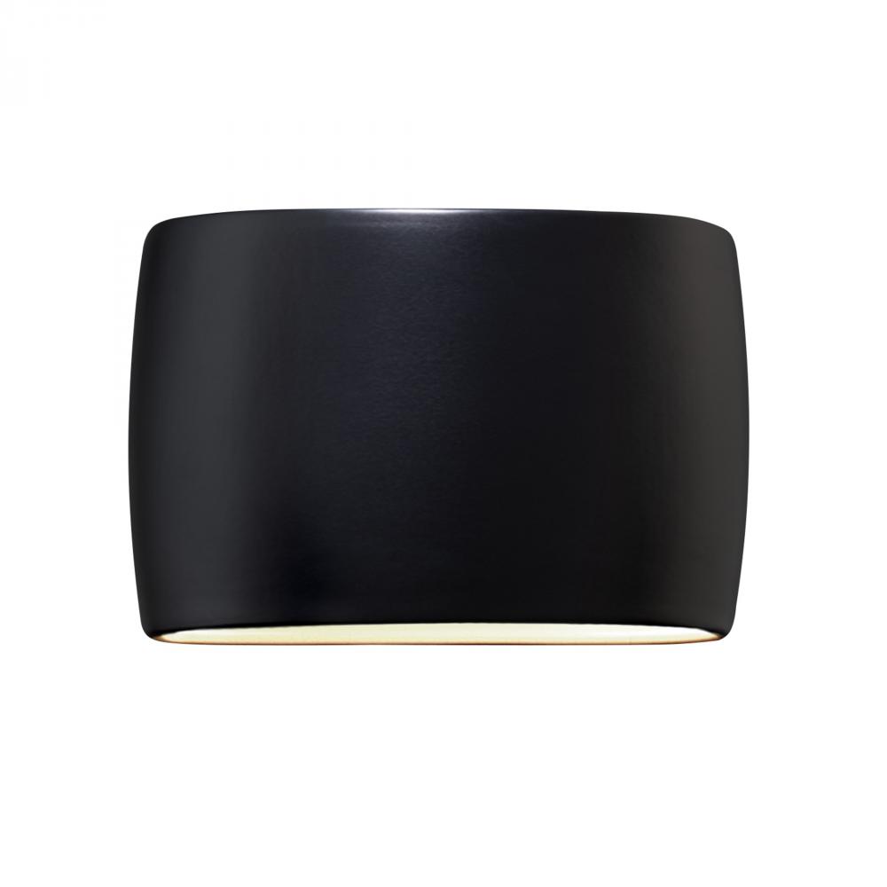 Wide ADA Large Oval Outdoor LED Wall Sconce - Open Top & Bottom