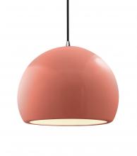 Justice Design Group CER-6535-BSH-NCKL-BKCD - Large Globe 1-Light Pendant