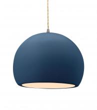 Justice Design Group CER-6535-MDMT-NCKL-BEIG-TWST - Large Globe 1-Light Pendant