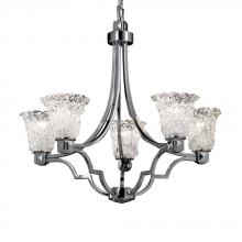 Justice Design Group GLA-8500-30-LACE-NCKL - Argyle 5-Light Chandelier