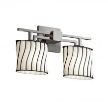 Justice Design Group WGL-8702-10-SWCB-MBLK - Aero 2-Light Bath Bar