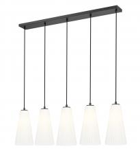 Z-Lite 3043P7-5L-MB - 5 Light Linear Chandelier