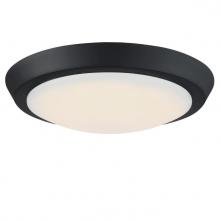 Westinghouse 6117400 - 11 in. 20W LED Flush Matte Black Finish Acrylic Shade