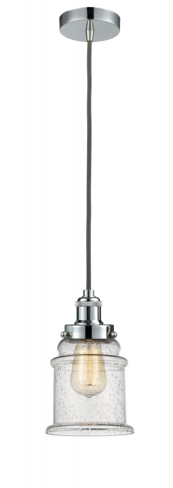 Edison - 1 Light - 8 inch - Polished Chrome - Cord hung - Mini Pendant