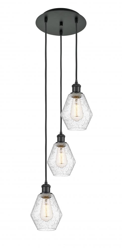 Cindyrella - 3 Light - 13 inch - Matte Black - Cord Hung - Multi Pendant