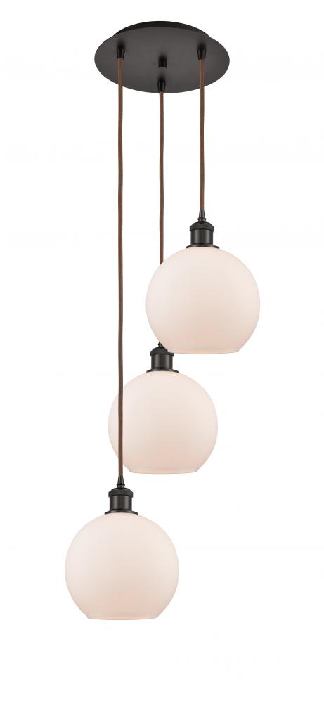 Athens - 3 Light - 15 inch - Oil Rubbed Bronze - Cord Hung - Multi Pendant