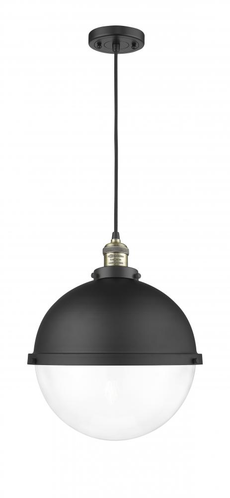 Hampden - 1 Light - 13 inch - Black Antique Brass - Cord hung - Pendant