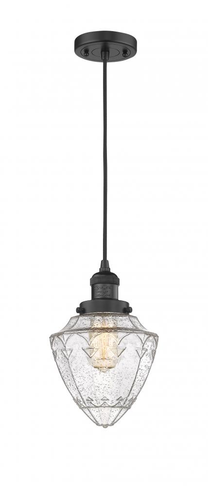 Bullet - 1 Light - 7 inch - Matte Black - Cord hung - Mini Pendant