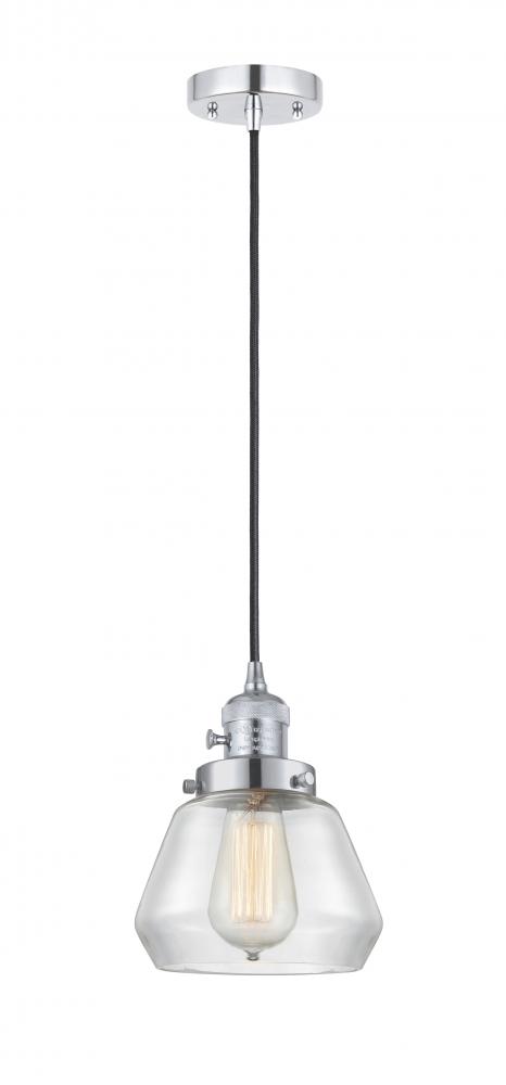 Fulton - 1 Light - 7 inch - Polished Chrome - Cord hung - Mini Pendant