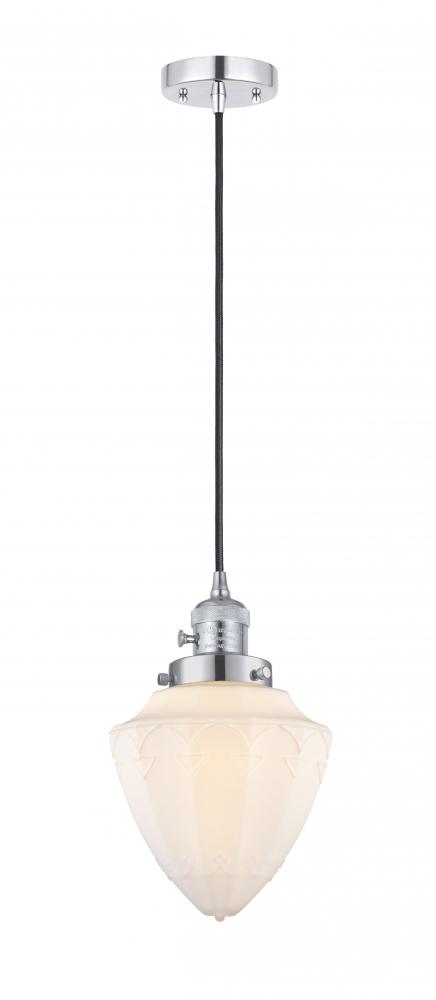 Bullet - 1 Light - 7 inch - Polished Chrome - Cord hung - Mini Pendant