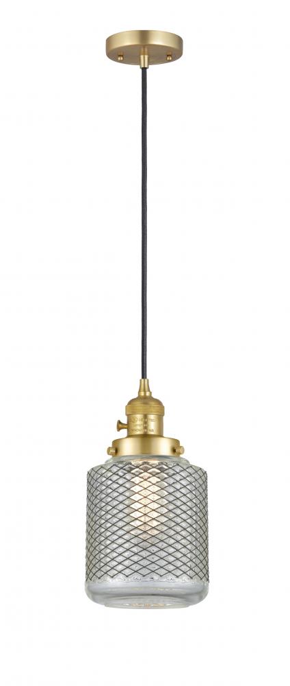 Stanton - 1 Light - 6 inch - Satin Gold - Cord hung - Mini Pendant