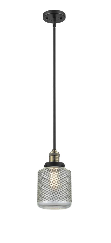 Stanton - 1 Light - 6 inch - Black Antique Brass - Stem Hung - Mini Pendant