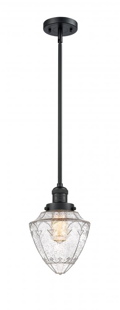 Bullet - 1 Light - 7 inch - Matte Black - Stem Hung - Mini Pendant