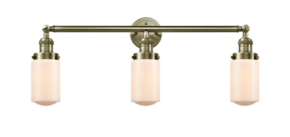 Dover - 3 Light - 31 inch - Antique Brass - Bath Vanity Light