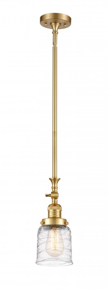 Bell - 1 Light - 5 inch - Satin Gold - Stem Hung - Mini Pendant