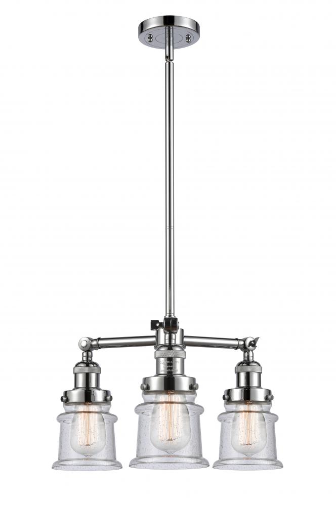 Canton - 3 Light - 18 inch - Polished Chrome - Stem Hung - Chandelier