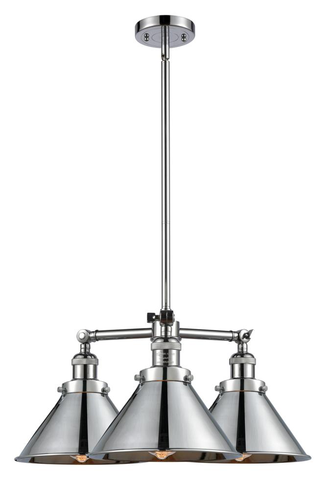 Briarcliff - 3 Light - 24 inch - Polished Chrome - Stem Hung - Chandelier