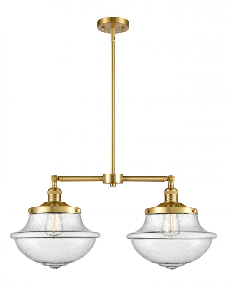 Oxford - 2 Light - 25 inch - Satin Gold - Stem Hung - Island Light