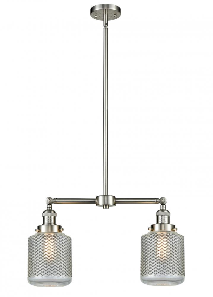 Stanton - 2 Light - 23 inch - Brushed Satin Nickel - Stem Hung - Island Light