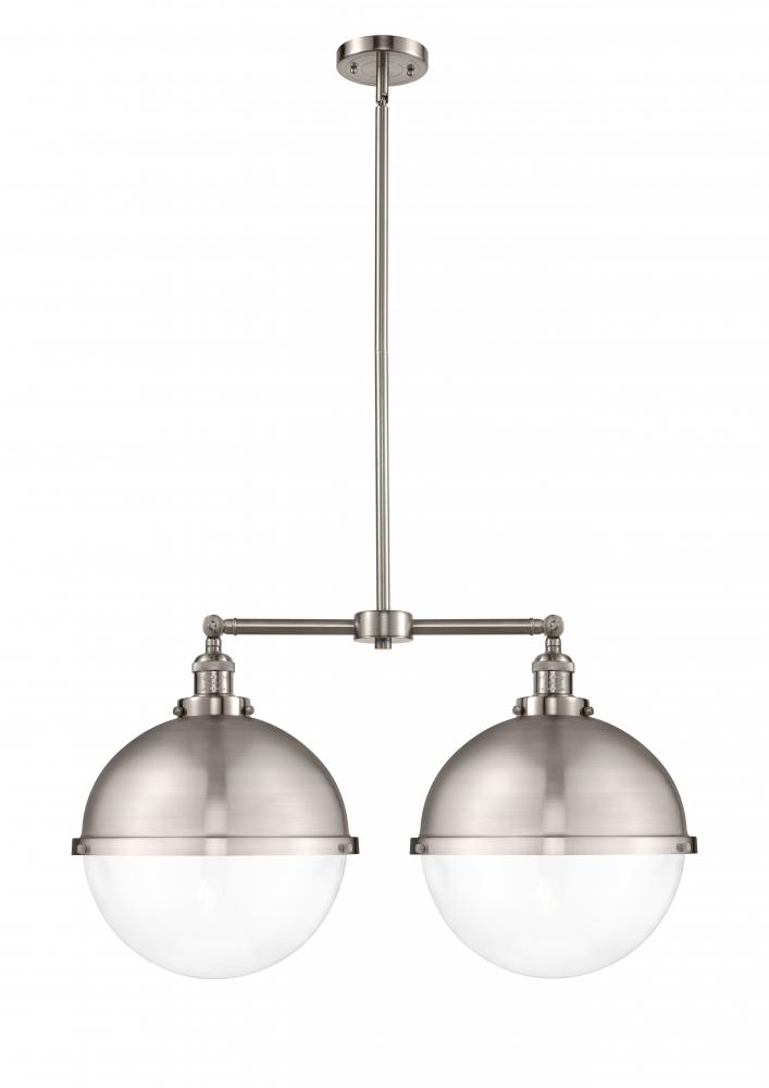 Hampden - 2 Light - 18 inch - Brushed Satin Nickel - Stem Hung - Island Light