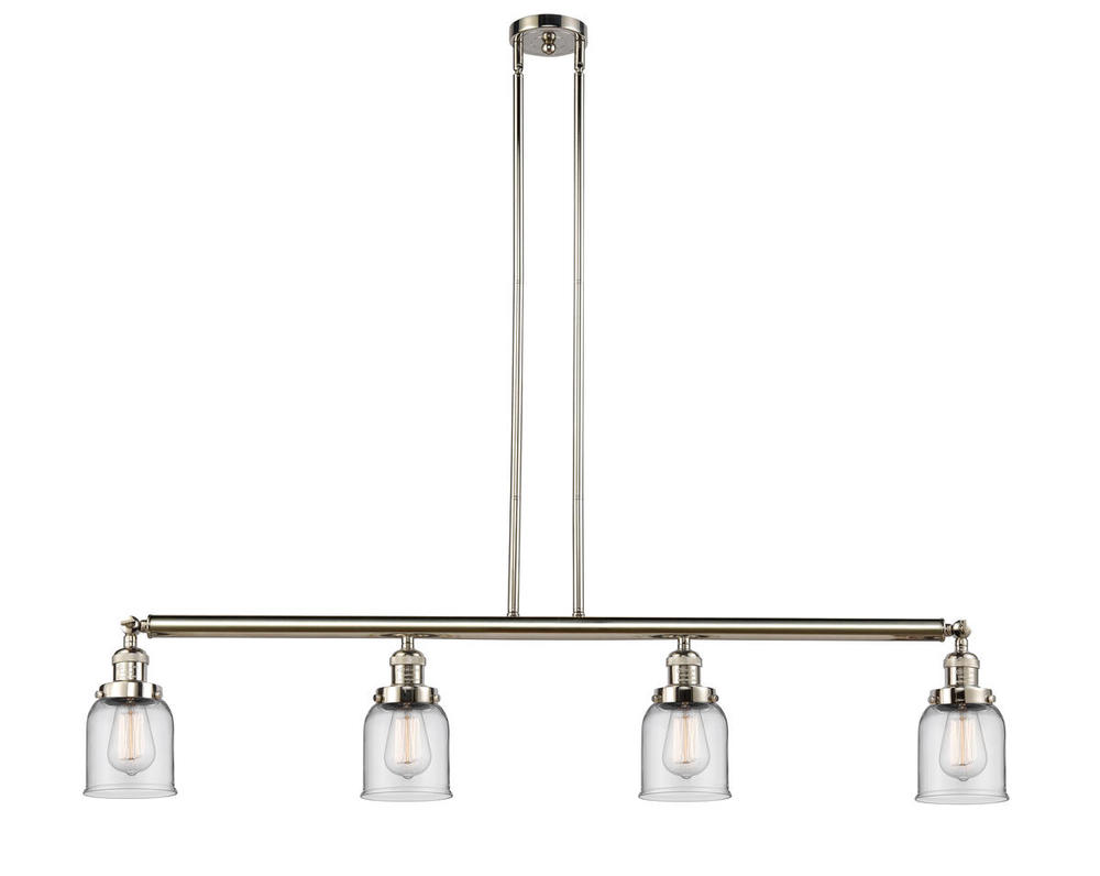 Bell - 4 Light - 50 inch - Polished Nickel - Stem Hung - Island Light