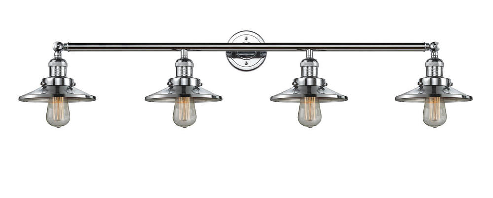 Railroad - 4 Light - 44 inch - Polished Chrome - Bath Vanity Light