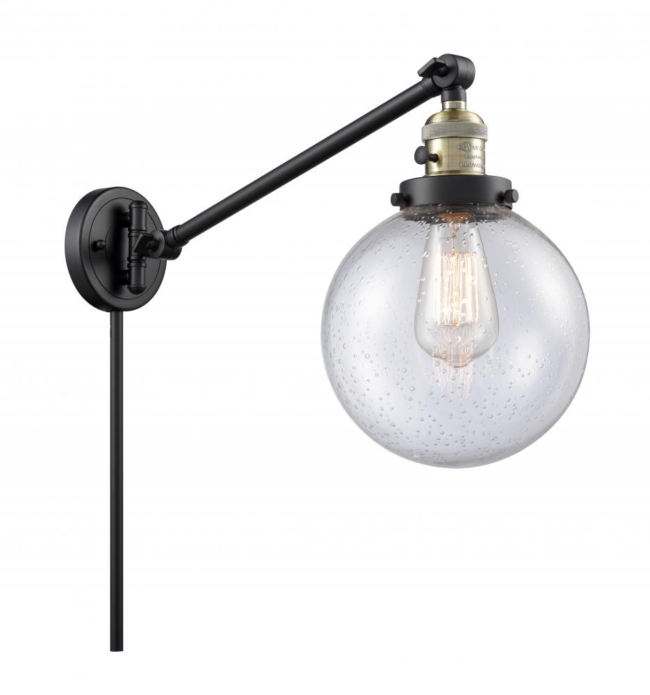 Beacon - 1 Light - 8 inch - Black Antique Brass -Adjustable Swing Arm