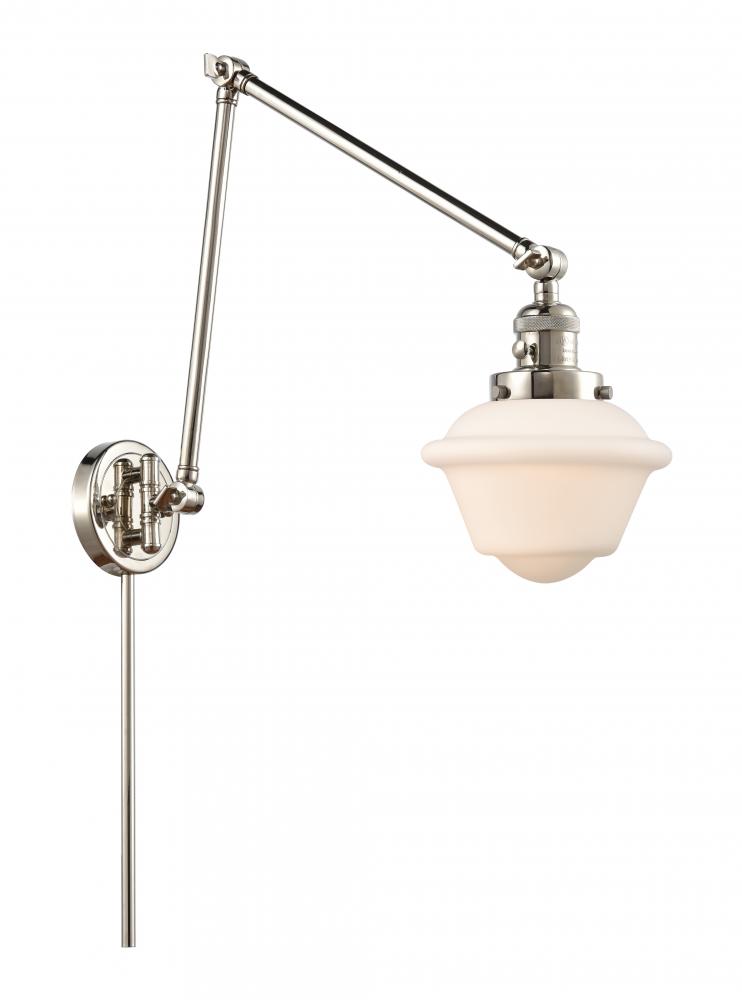 Oxford - 1 Light - 8 inch - Polished Nickel - Swing Arm