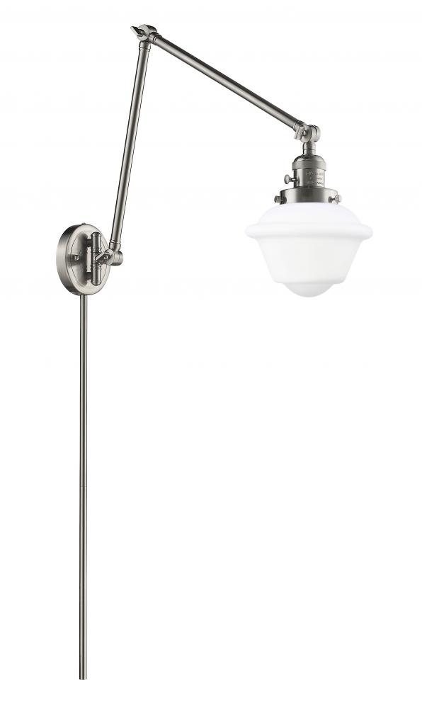 Oxford - 1 Light - 8 inch - Brushed Satin Nickel - Swing Arm