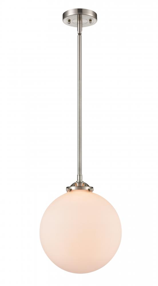 Beacon - 1 Light - 10 inch - Brushed Satin Nickel - Cord hung - Mini Pendant