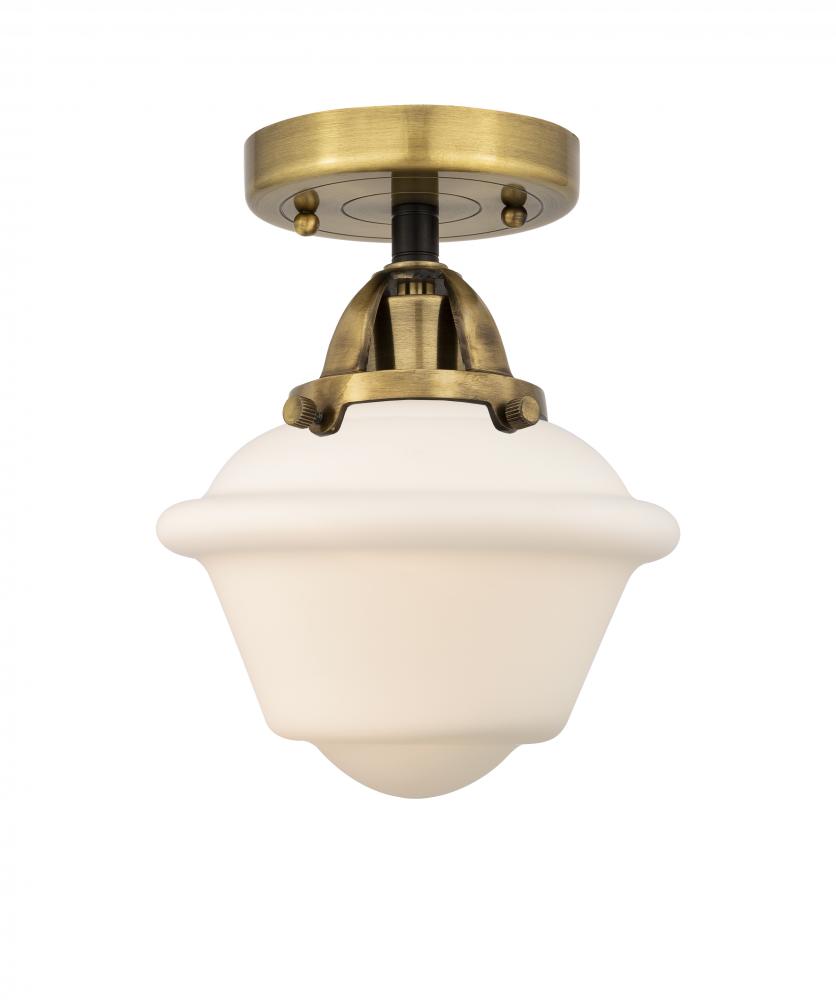 Oxford - 1 Light - 8 inch - Black Antique Brass - Semi-Flush Mount