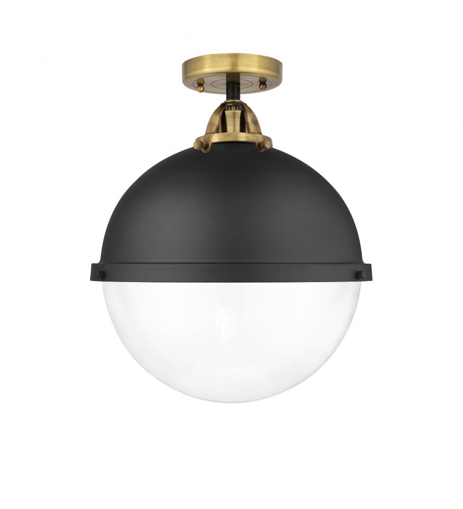 Hampden - 1 Light - 13 inch - Black Antique Brass - Semi-Flush Mount