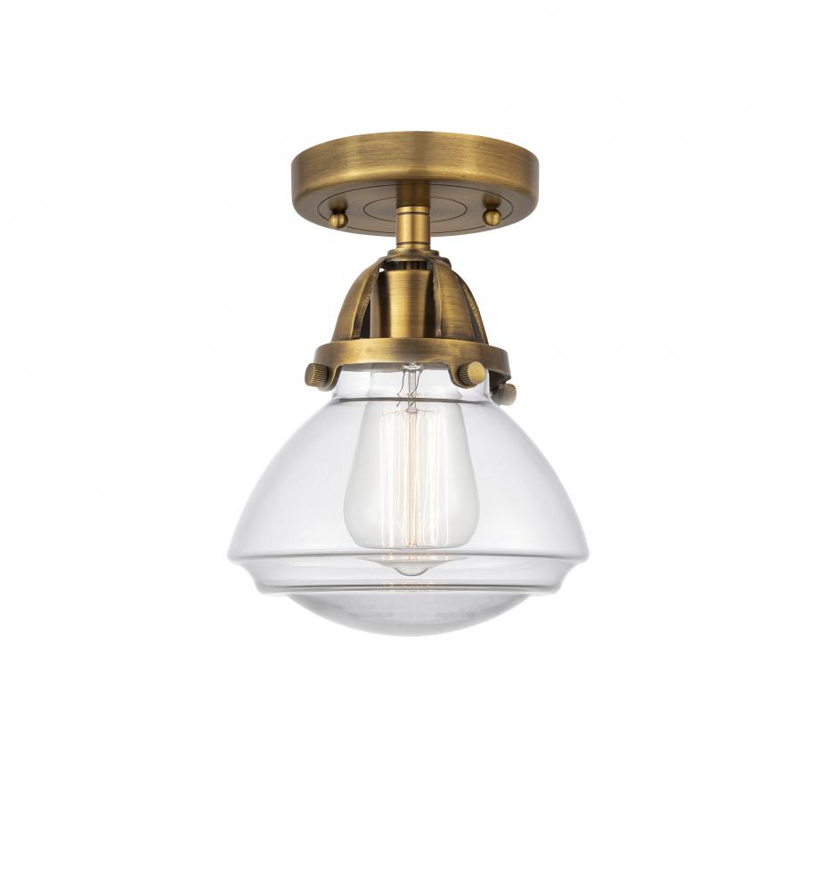 Olean - 1 Light - 7 inch - Brushed Brass - Semi-Flush Mount