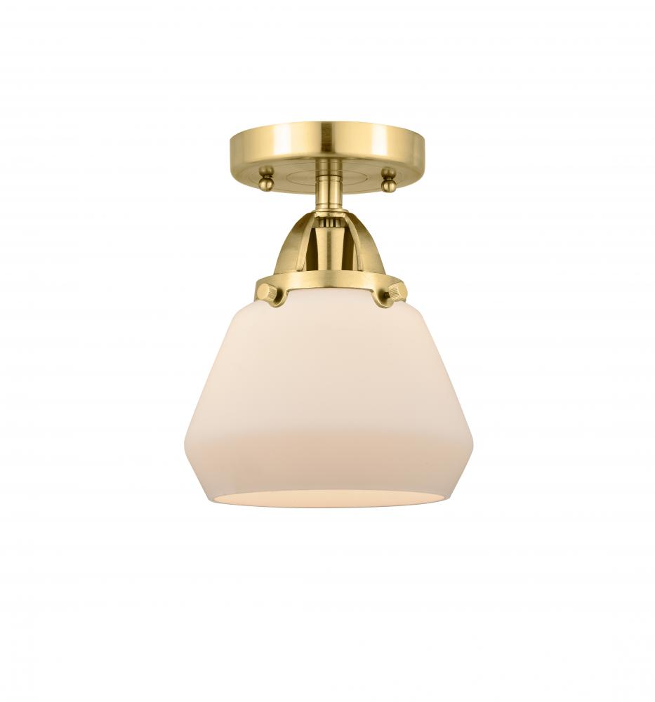 Fulton - 1 Light - 7 inch - Satin Gold - Semi-Flush Mount