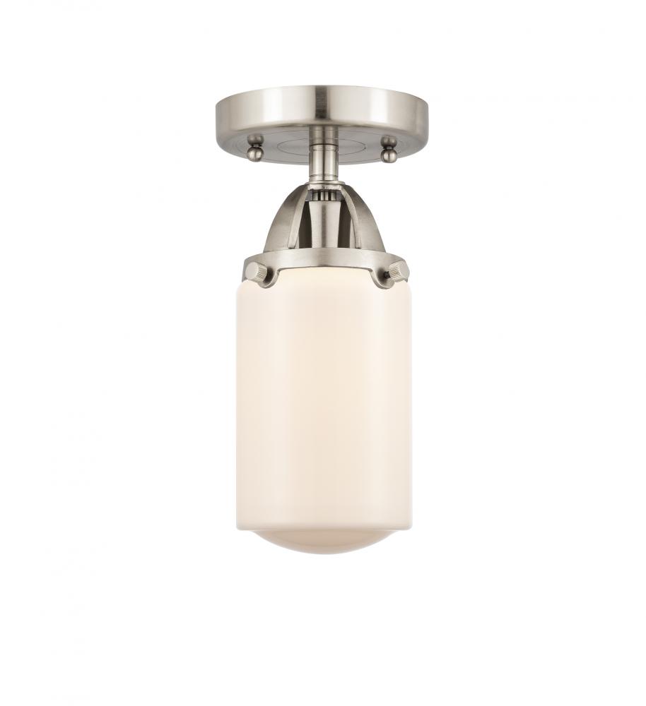 Dover - 1 Light - 5 inch - Brushed Satin Nickel - Semi-Flush Mount