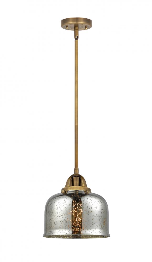 Bell - 1 Light - 8 inch - Brushed Brass - Cord hung - Mini Pendant