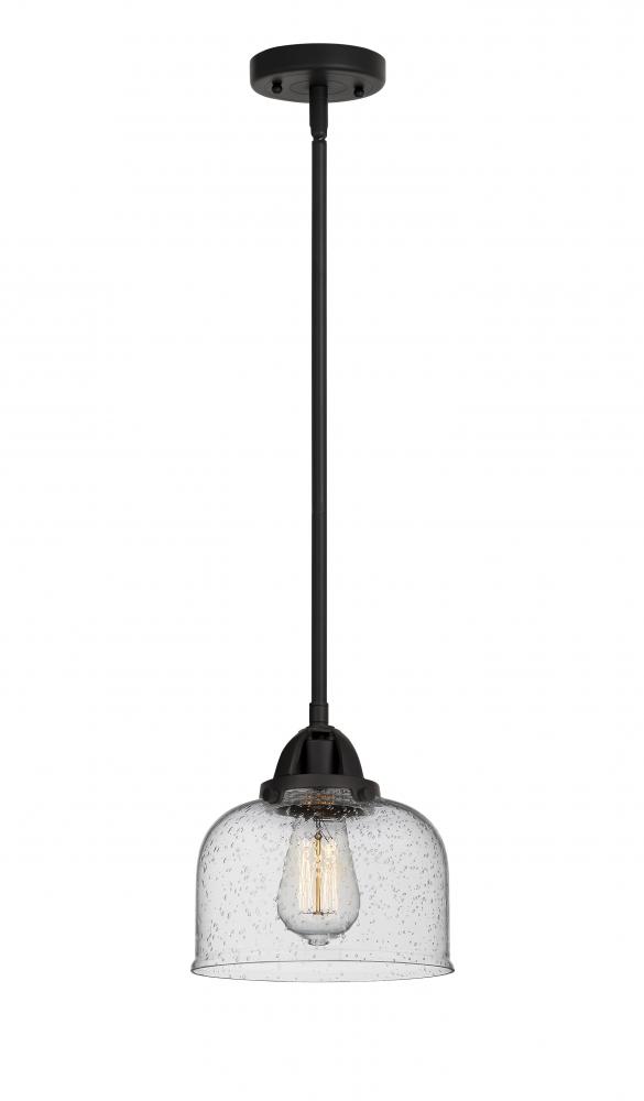 Bell - 1 Light - 8 inch - Matte Black - Cord hung - Mini Pendant