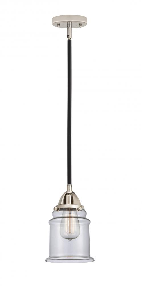 Canton - 1 Light - 6 inch - Black Polished Nickel - Cord hung - Mini Pendant