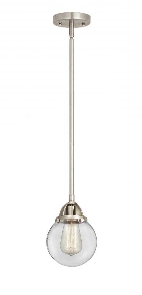 Beacon - 1 Light - 6 inch - Brushed Satin Nickel - Cord hung - Mini Pendant