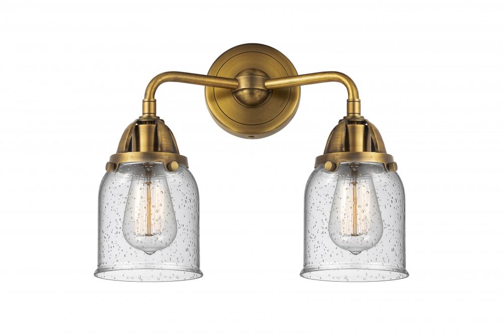 Bell - 2 Light - 13 inch - Brushed Brass - Bath Vanity Light