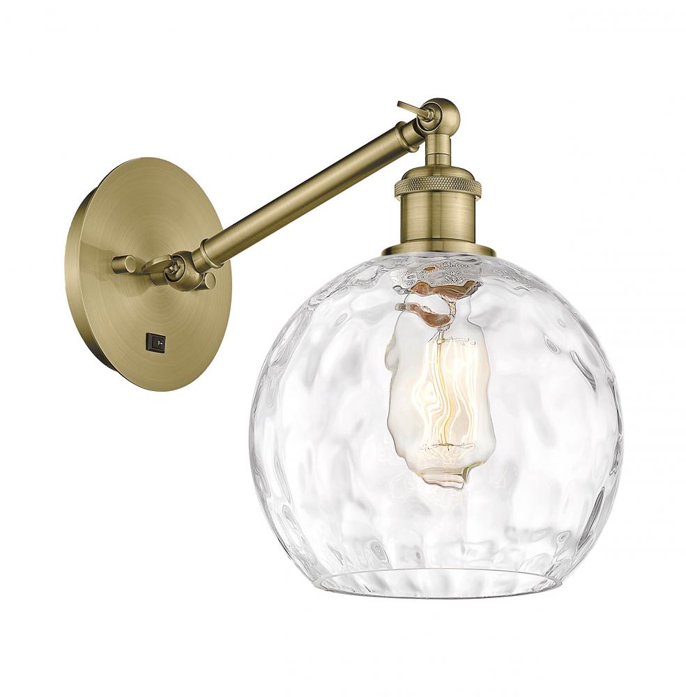 Athens Water Glass - 1 Light - 8 inch - Satin Gold - Sconce