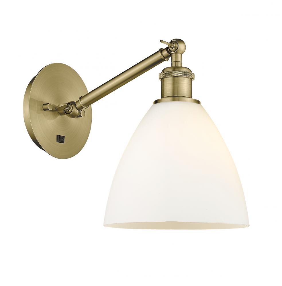 Bristol - 1 Light - 8 inch - Brushed Satin Nickel - Sconce