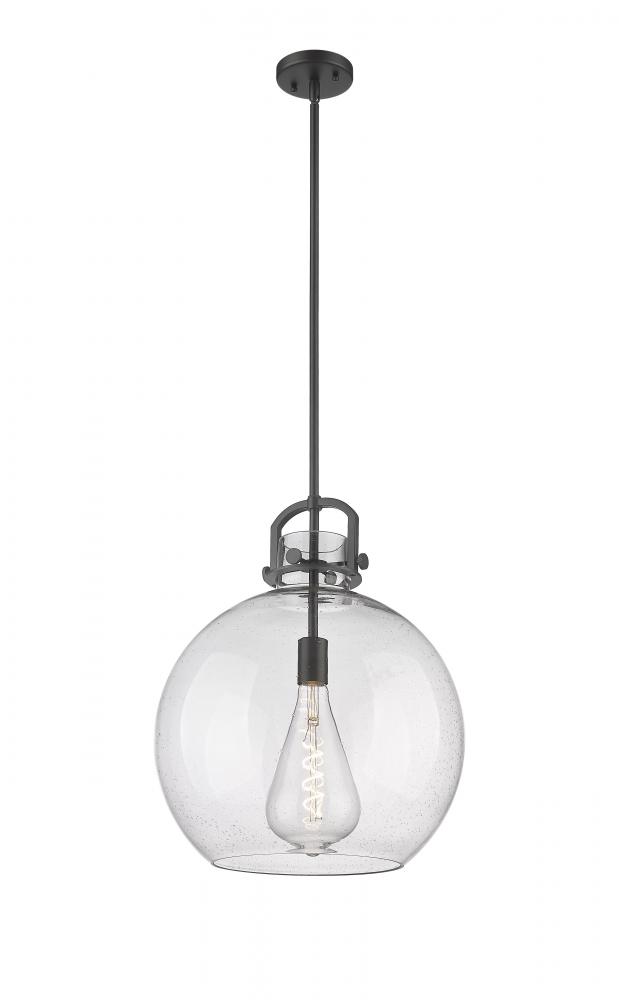 Newton Sphere - 1 Light - 16 inch - Matte Black - Pendant