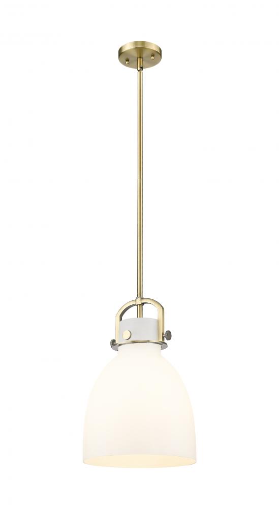 Newton Bell - 1 Light - 10 inch - Brushed Brass - Mini Pendant