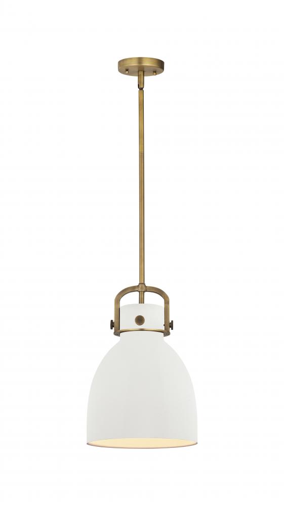 Newton Bell - 1 Light - 10 inch - Brushed Brass - Mini Pendant