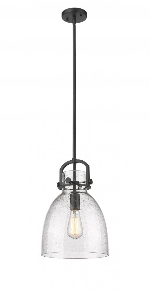 Newton Bell - 1 Light - 10 inch - Matte Black - Mini Pendant