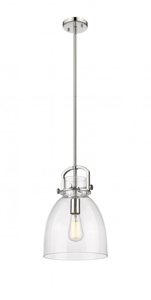 Newton Bell - 1 Light - 10 inch - Polished Nickel - Mini Pendant