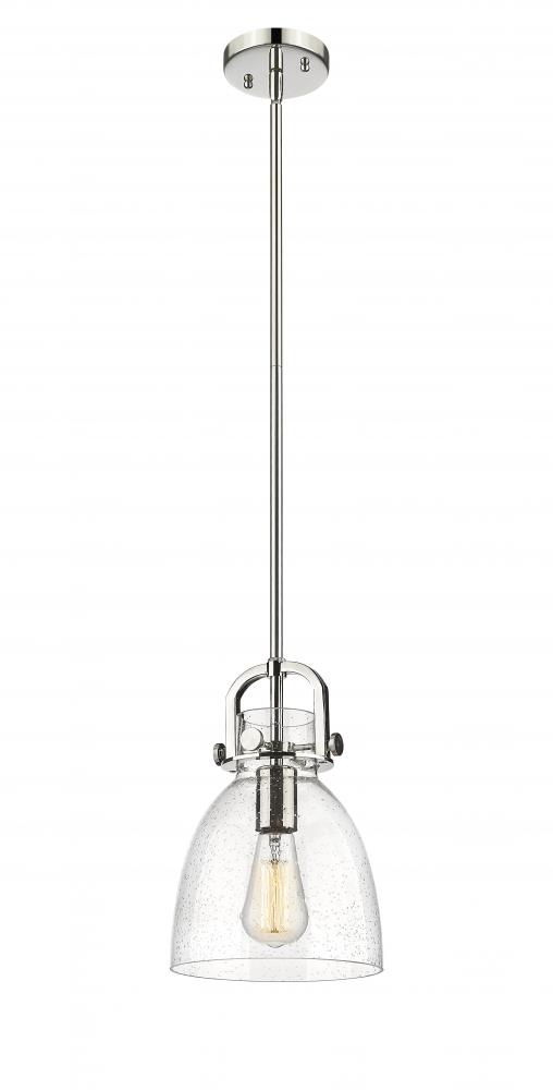 Newton Bell - 1 Light - 8 inch - Polished Nickel - Mini Pendant