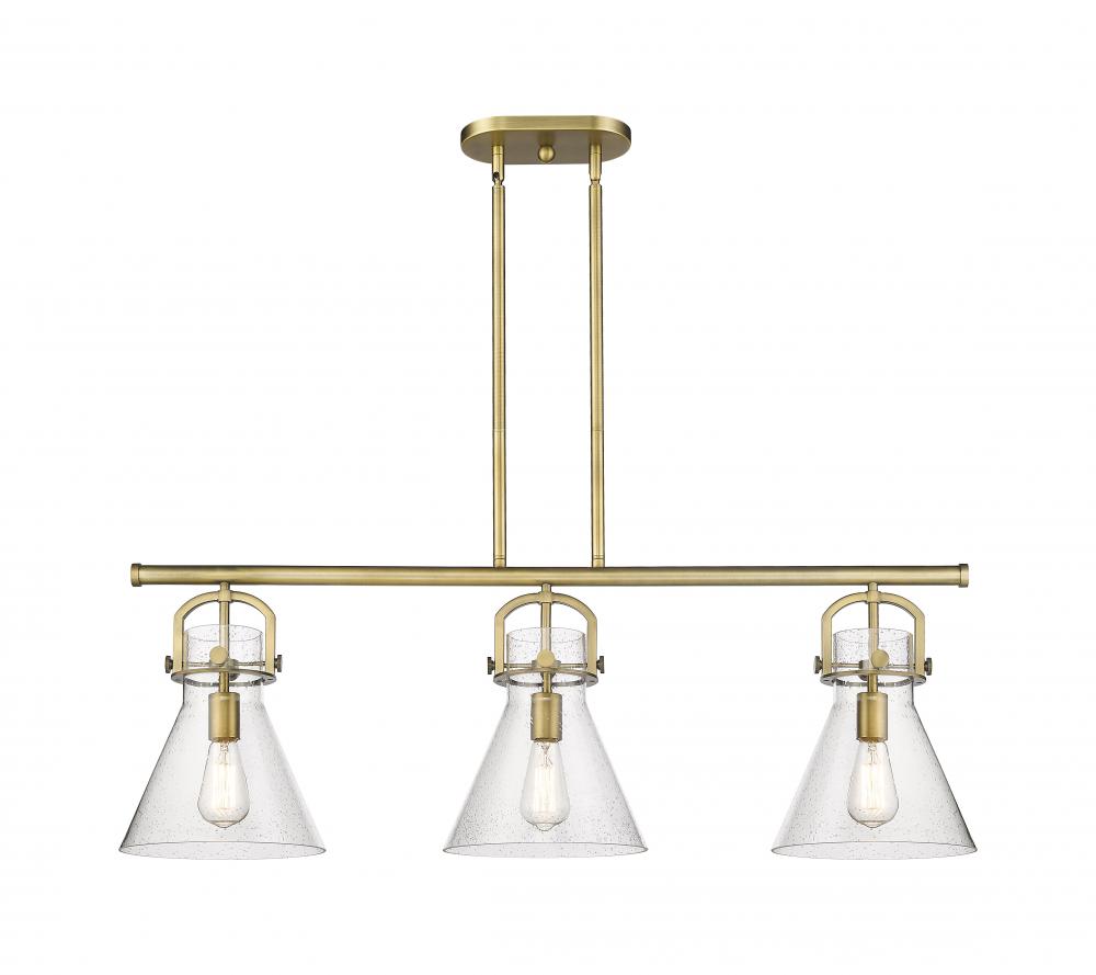 Newton Cone - 3 Light - 42 inch - Brushed Brass - Island Light